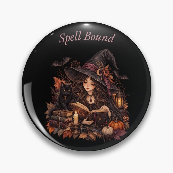 Item preview, Spell Bound Witch Black Cat Halloween designed and sold by mycute-stickers.