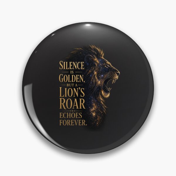 Item preview, Silence Is Golden But A Lion's Roar Echoes Forever Motivational Quote Design designed and sold by Bennie Singh.
