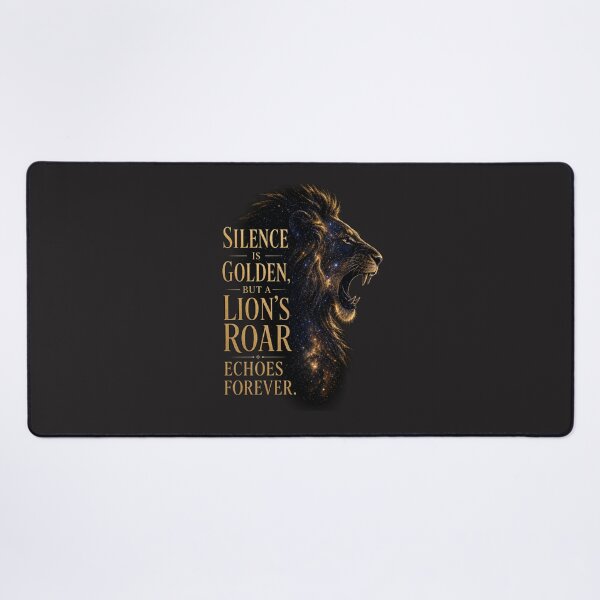 Item preview, Silence Is Golden But A Lion's Roar Echoes Forever Motivational Quote Design designed and sold by Bennie Singh.