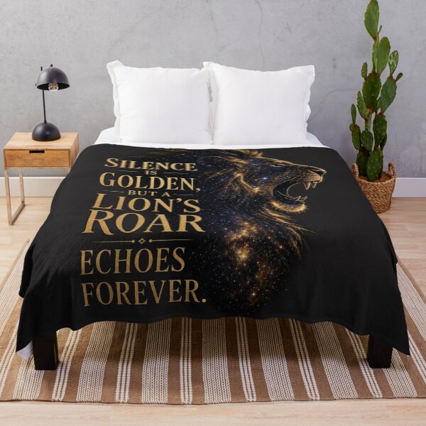 Item preview, Silence Is Golden But A Lion's Roar Echoes Forever Motivational Quote Design designed and sold by Bennie Singh.