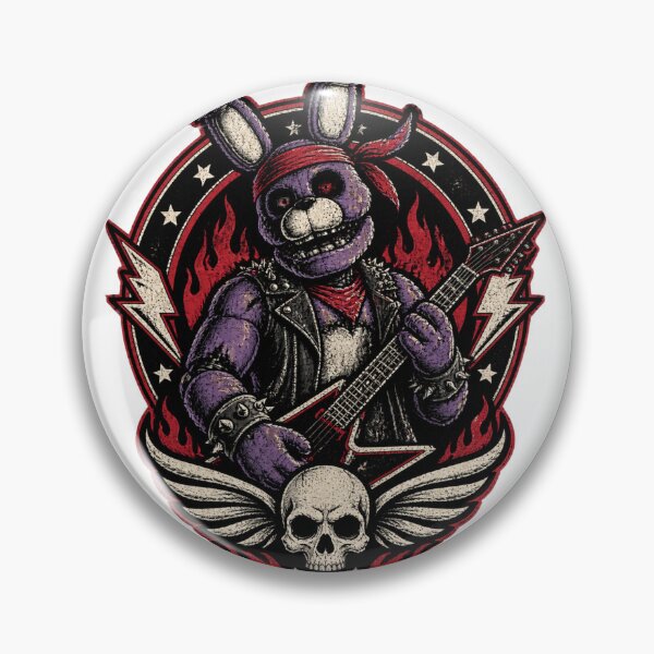 Item preview, Motley Crue Inspired Bonnie Character Design from Five Nights at Freddy's designed and sold by Sonicify.