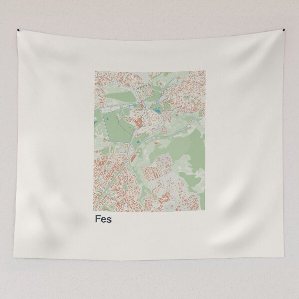 Item preview, Fes Minimalistic Map Art designed and sold by MapsNerd.