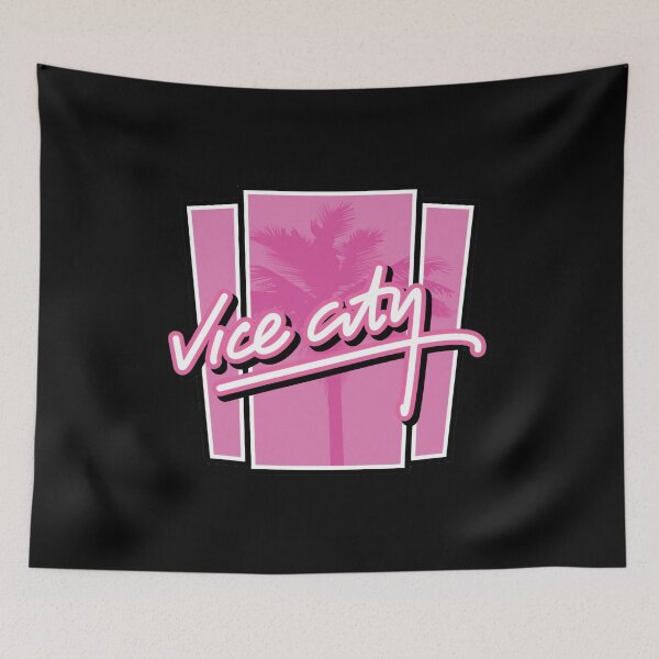 Item preview, GTA Grand Theft Auto Logo Vice City Classic Cards designed and sold by BubblePopRed.
