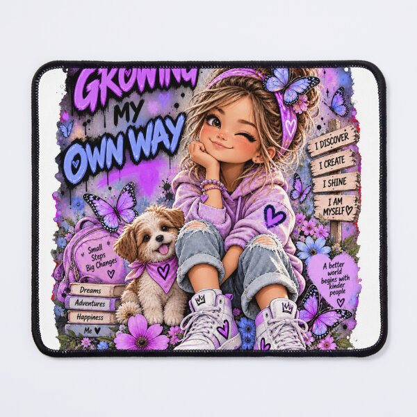 Item preview, Growing My Own Way – Little Girl, Big Dreams designed and sold by MONIKA08 DESIGN.