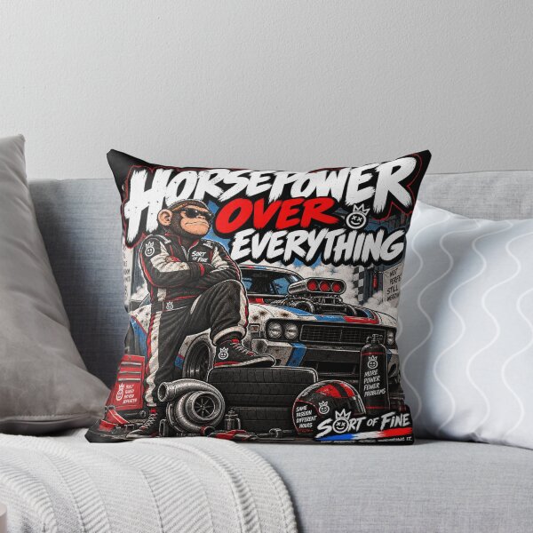 Item preview, HORSEPOWER OVER EVERYTHING — Car Enthusiast Motorsport designed and sold by Sort-of-Find.