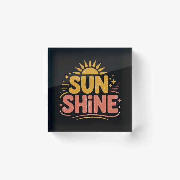 Item preview, Sunshine Retro Vintage Sun Sparkles Typography designed and sold by TRTrendyHouse.