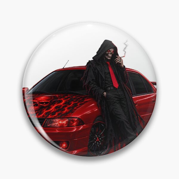Item preview, skeleton and haunted red car 2 designed and sold by natalik2024.