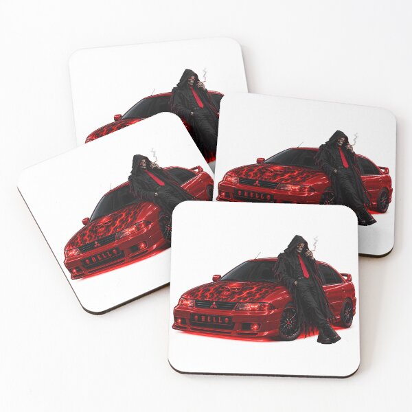 Item preview, skeleton and haunted red car 2 designed and sold by natalik2024.