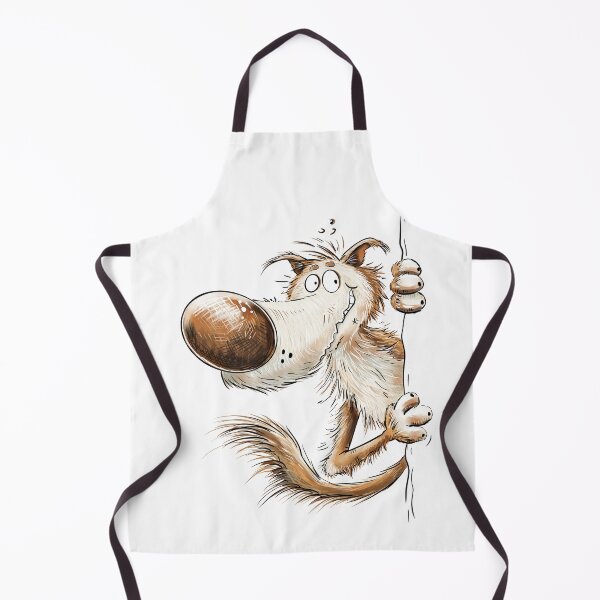 Item preview, Funny Wolf Peeking Around the Corner I Wolf Cartoon designed and sold by modartis.