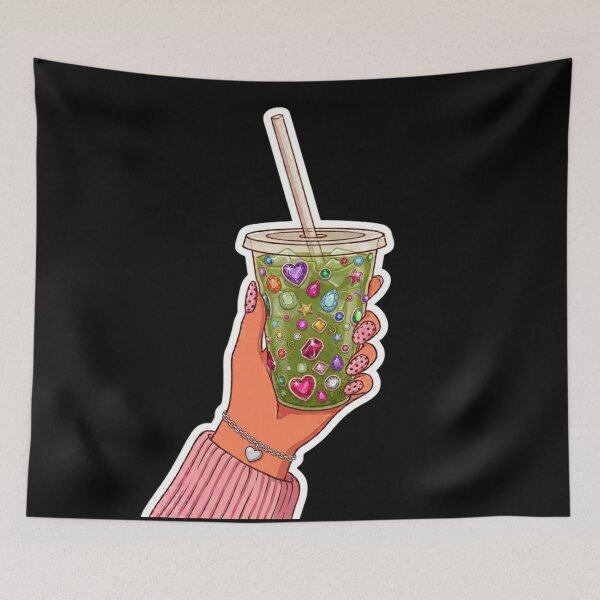 Item preview, Matcha Latte Girl Tees Design / Tiktok Trend / Gem Stickers / Nails / Girly / Trending / Best Selling / Rhinestones / Bedazzled designed and sold by TeenLake.