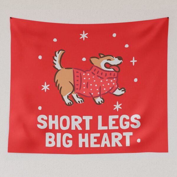 Item preview, Happy Corgi Dog wearing Red Christmas Sweater designed and sold by monkik.