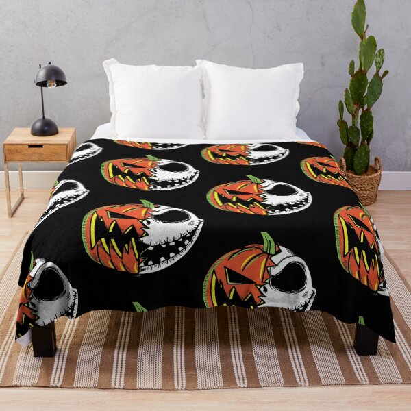 Item preview, Split Pumpkin King Skull Halloween Jack-o-lantern designed and sold by cerima.