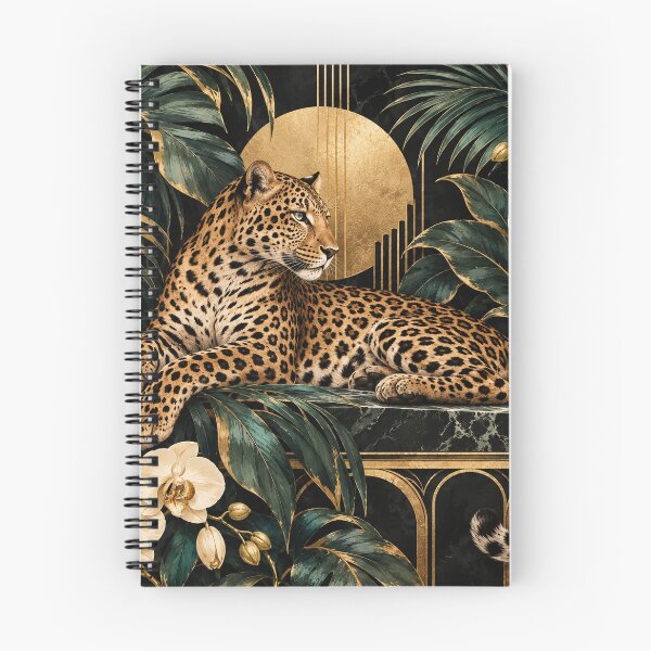 Item preview, Art Deco Leopard Garden designed and sold by Glottopia.