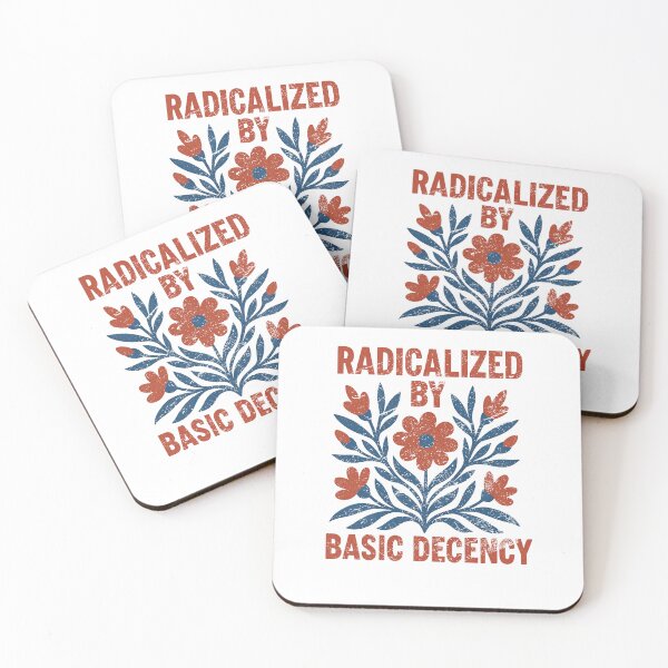 Item preview, Radicalized By Basic Decency Vintage Folk Art Floral Design designed and sold by JapanAnimeSH2.