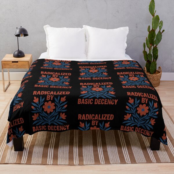 Item preview, Radicalized By Basic Decency Vintage Folk Art Floral Design designed and sold by JapanAnimeSH2.
