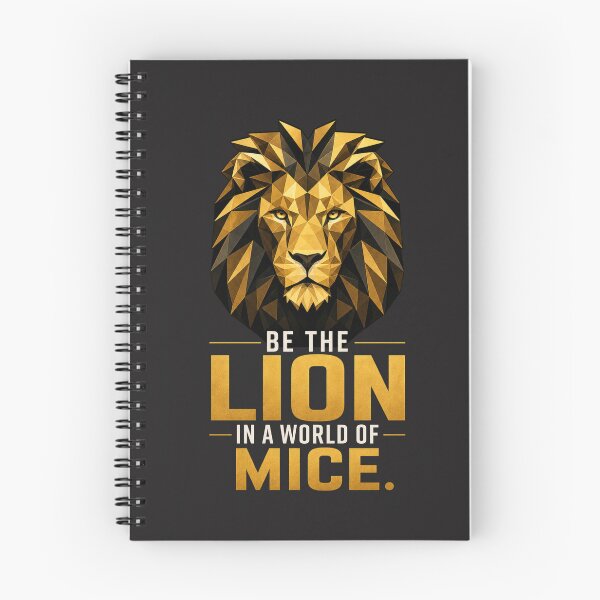 Item preview, Be The Lion In A World Of Mice Motivational Quote Design designed and sold by Bennie Singh.