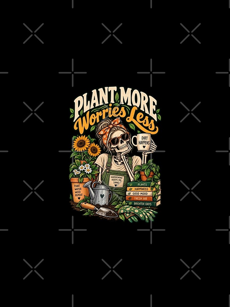 Aperçu 5 sur 5. Robe trapèze avec l'œuvre Plant More Worries Less - Funny Gardening Gift créée et vendue par MOTIFOLK.