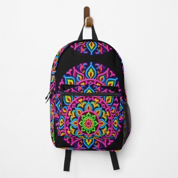 Item preview, Psychedelic Neon Mandala Circular Art designed and sold by Breezes-of-Ida.
