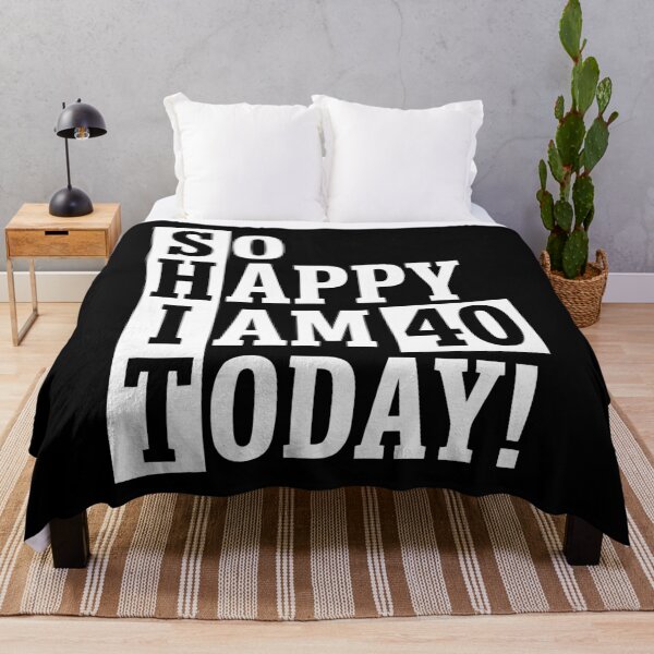 Item preview, Shit so happy I am 40 years old funny birthday quotes designed and sold by Trenddesigns24.