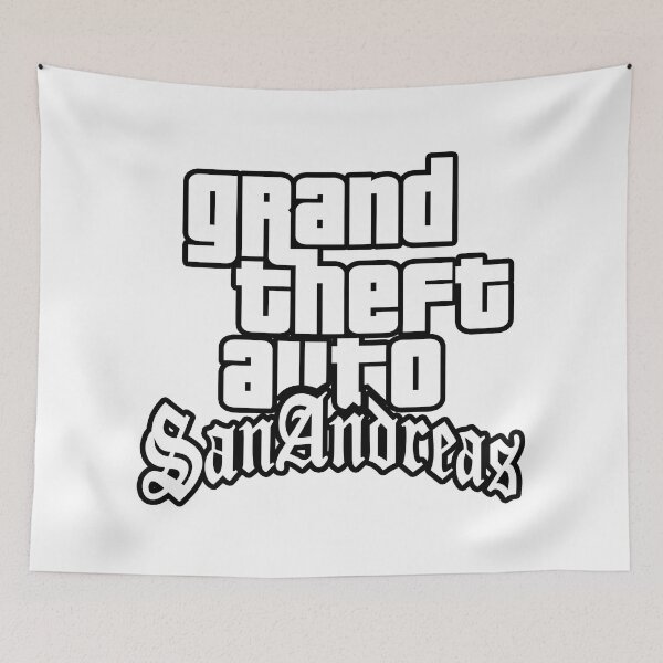 Item preview, GTA Grand Theft Auto Logo San Andreas SA designed and sold by BubblePopRed.