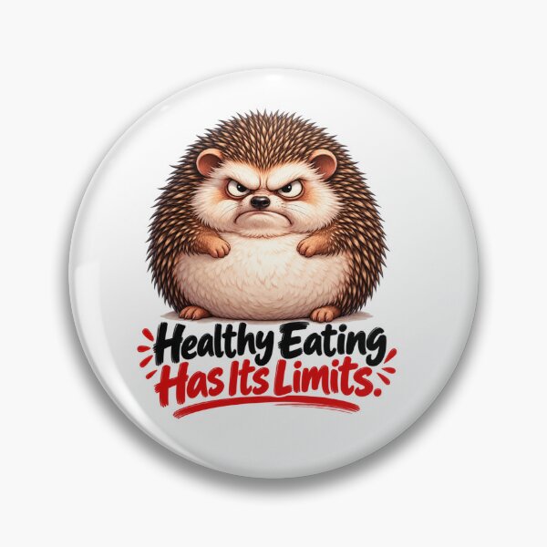 Item preview, Healthy Eating Has Its Limits – Funny Hedgehog Diet Humor designed and sold by flashARTstudio.
