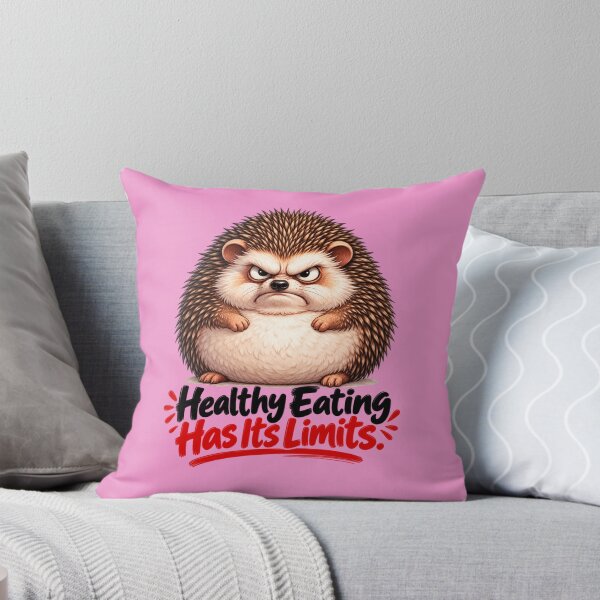 Item preview, Healthy Eating Has Its Limits – Funny Hedgehog Diet Humor designed and sold by flashARTstudio.