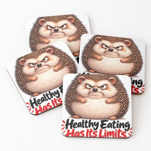 Item preview, Healthy Eating Has Its Limits – Funny Hedgehog Diet Humor designed and sold by flashARTstudio.