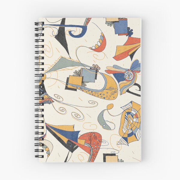 Item preview, Cobalt & Marigold Abstract Doodle Linen Texture Modernist Pattern designed and sold by FaireWaveArt.