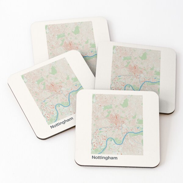Item preview, Mapa minimalista de Nottingham designed and sold by MapsNerd.