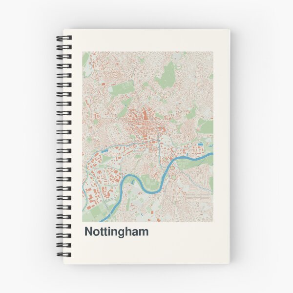Artikelvorschau, Minimalistische Kartenkunst aus Nottingham entworfen und verkauft von MapsNerd.