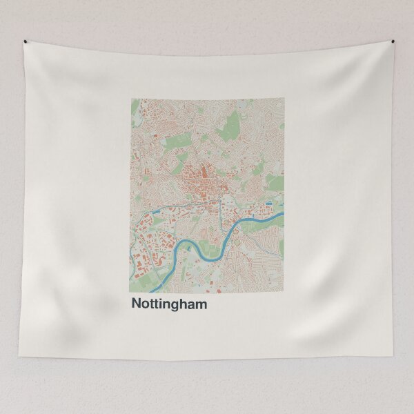 Item preview, Nottingham Minimalistic Map Art designed and sold by MapsNerd.