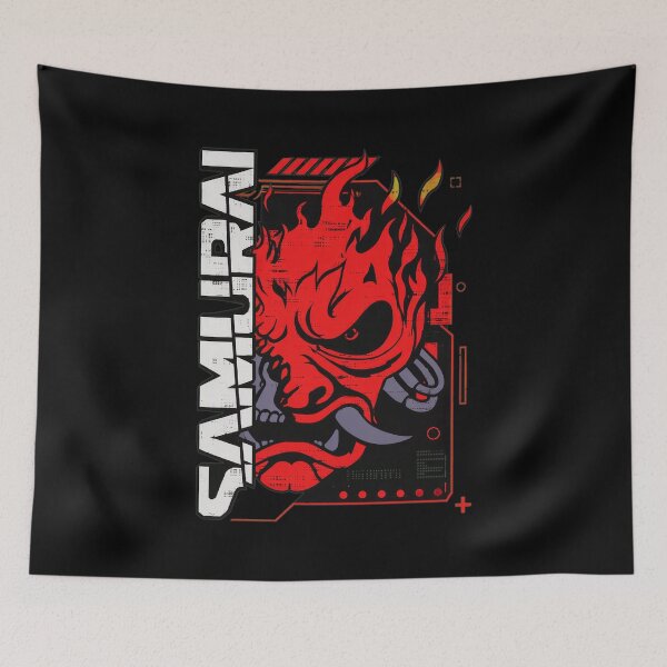 Item preview, Cybers Samurais Masks Fire Glitch designed and sold by EmericHawthorn.