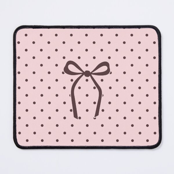 Item preview, Cute Brown Bow Light Pink Polka Dot Pattern Aesthetic designed and sold by ElGhazal-Art.