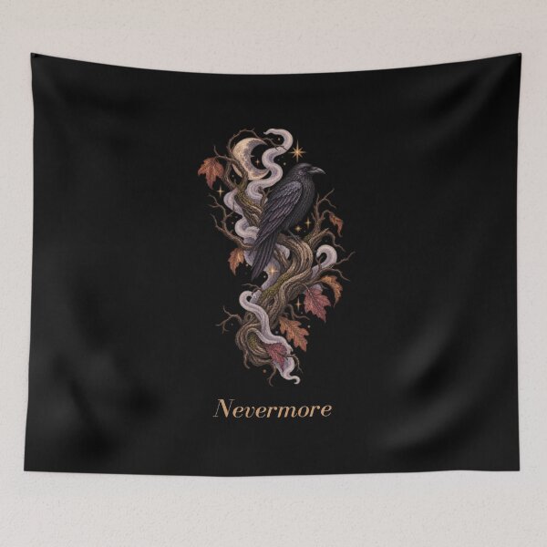 Item preview, Nevermore Raven Gothic Halloween Art designed and sold by mycute-stickers.
