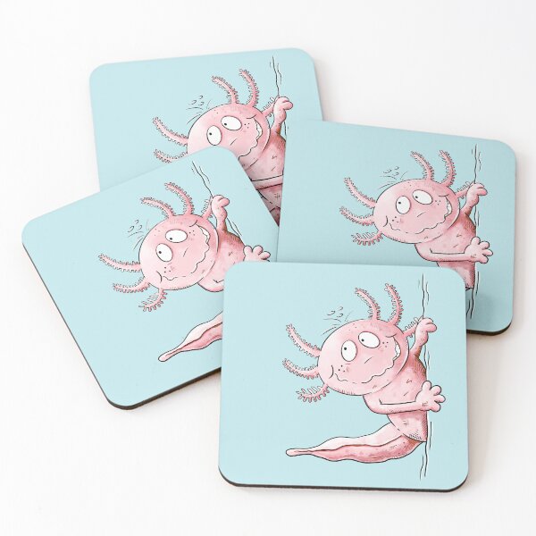 Item preview, Funny Axolotl Peeking Around the Corner I Axolotl Cartoon designed and sold by modartis.