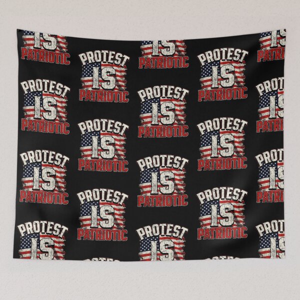 Item preview, Protest Is Patriotic Vintage American Flag Political Protest Design designed and sold by JapanAnimeSH2.
