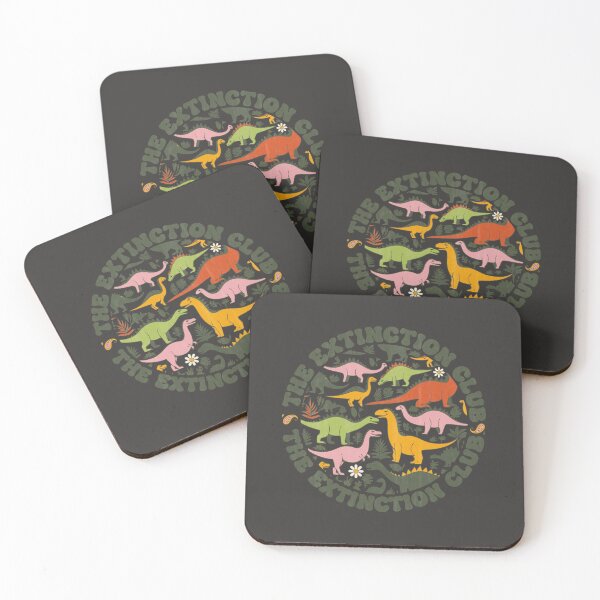 Item preview, The Extinction Club Sarcastic Dinosaurs 70s Stamp designed and sold by Shyla Marsare.