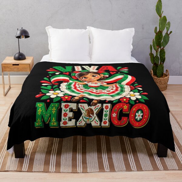Item preview, Vivas Mexicos Cartoons Girl Mexican Flag Dress Celebration designed and sold by SaraRMarshall.