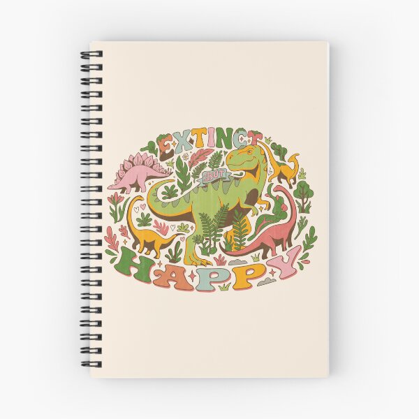 Item preview, Extinct But Happy Groovy Dinosaurs Retro 70s - Light Colors Edition designed and sold by Shyla Marsare.