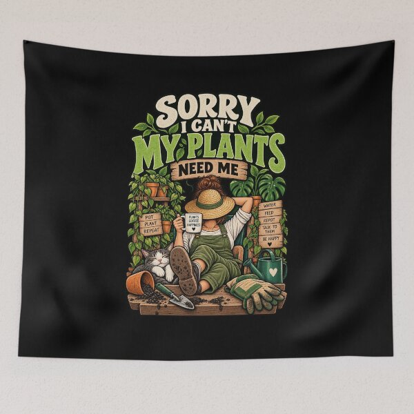 Item preview, Sorry I Can't My Plants Need Me - Funny Plant Lover Gift designed and sold by Ridaelb.