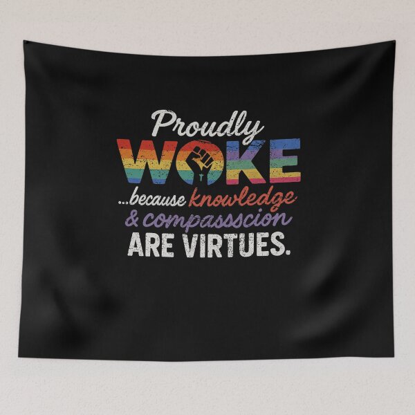 Item preview, Proudly Woke Knowledge And Compassion Vintage Social Awareness Design designed and sold by JapanAnimeSH1.