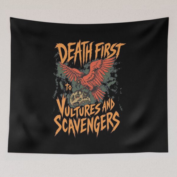 Item preview, Deaths First To Vulturess Scavengerss Vulture Skull  designed and sold by EmericHawthorn.