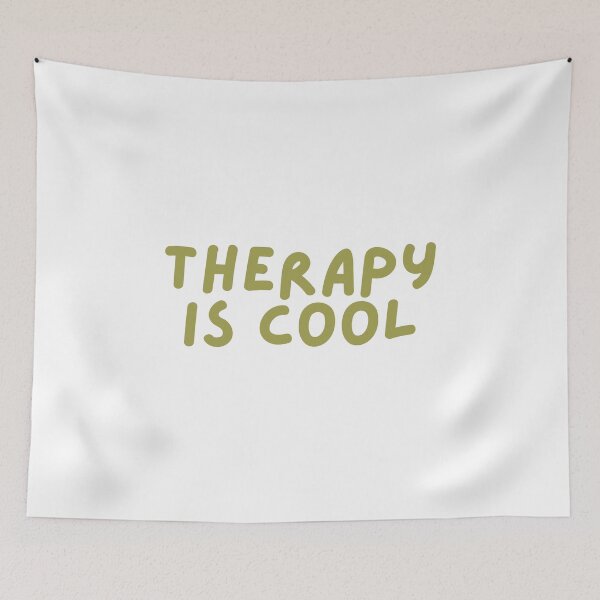 Item preview, Therapy Is Cool | Mental Health designed and sold by The Turquoise Brush.