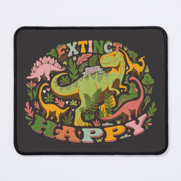 Item preview, Extinct But Happy Groovy Dinosaurs Retro 70s - Dark Color Edition designed and sold by Shyla Marsare.
