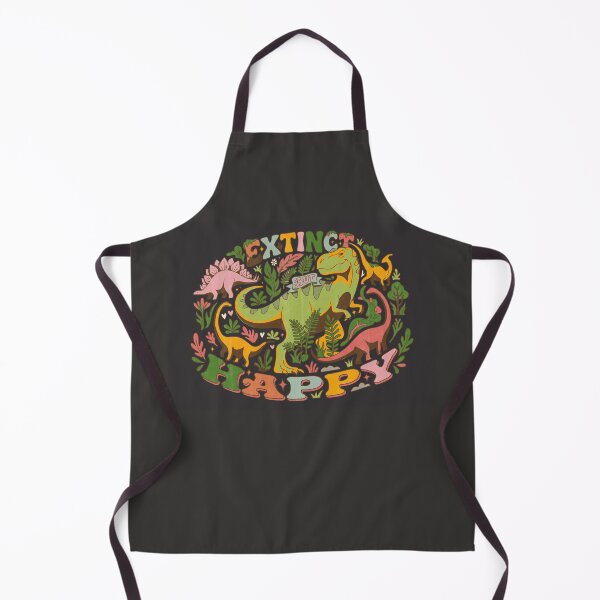 Item preview, Extinct But Happy Groovy Dinosaurs Retro 70s - Dark Color Edition designed and sold by Shyla Marsare.