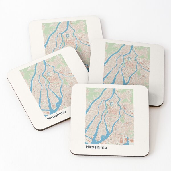 Item preview, Hiroshima Minimalistic Map Art designed and sold by MapsNerd.