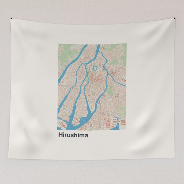 Item preview, Hiroshima Minimalistic Map Art designed and sold by MapsNerd.