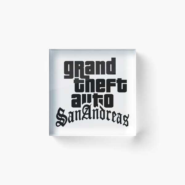 Item preview, GTA Grand Theft Auto Logo San Andreas SA Black designed and sold by BubblePopRed.