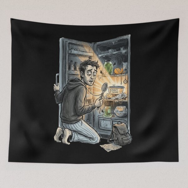 Item preview, Remnants Of Tuesday Funny Fridge Archaeology Night Owl Art designed and sold by mood-draftsman.