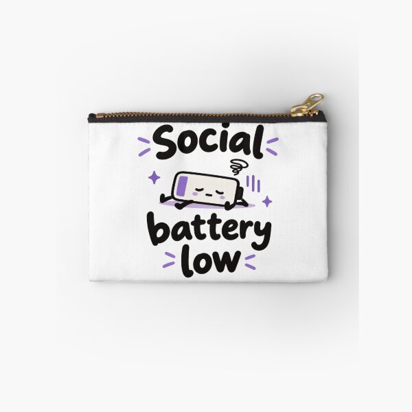 Item preview, Social Battery Low Cute Tired Battery designed and sold by JiG-7.